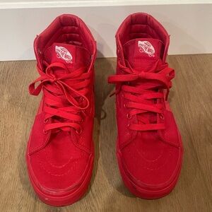 Red high top Vans